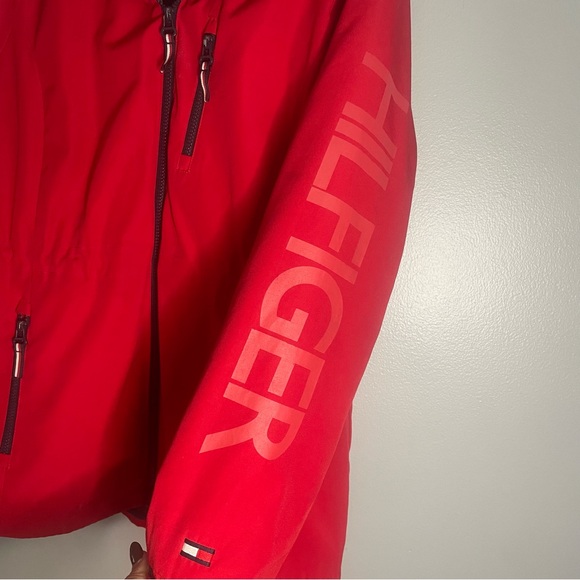 TOMMY HILFIGER Women 3-in-1 Weather System Coat Jacket Red/Blue SZ/MED - Picture 7 of 14